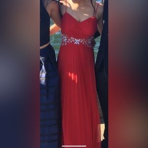 Red glam maxi dress